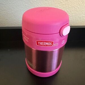 Thermos Kids Pink and Silver Food Jar